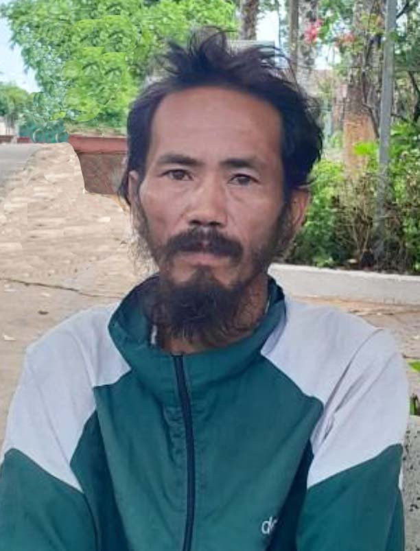 Ông Tin là người lang thang đang tạm được chăm sóc tại Trung tâm Bảo trợ xã hội tổng hợp Gia Lai. Ảnh: ĐVCC