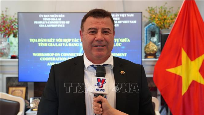 Ông Marco Zammarrell, thành viên ban điều hành Hội đồng Kinh doanh Australia-Việt Nam (AVBC). (Ảnh: Lê Đạt/TTXVN)