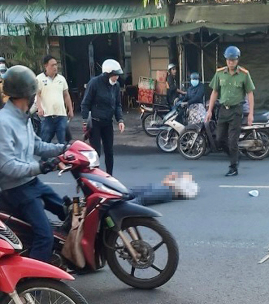 Hiện trường vụ tai nạn. Ảnh: P.V Hiện trường vụ tai nạn. Ảnh: P.V