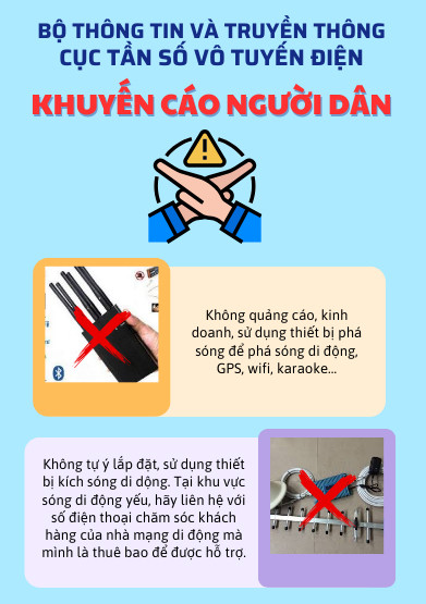 Cục Tần số vô tuyến điện khuyến cáo người dân tuyệt đối không quảng cáo, kinh doanh, sử dụng thiết bị vô tuyến điện bất hợp pháp. Ảnh minh họa