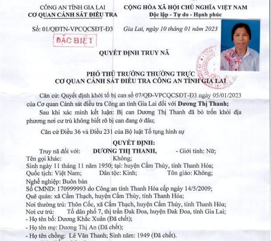 Công an tỉnh Gia Lai truy nã đối tượng lạm dụng tín nhiệm chiếm đoạt tài sản ảnh 1 Công an tỉnh Gia Lai truy nã đối tượng lạm dụng tín nhiệm chiếm đoạt tài sản ảnh 1