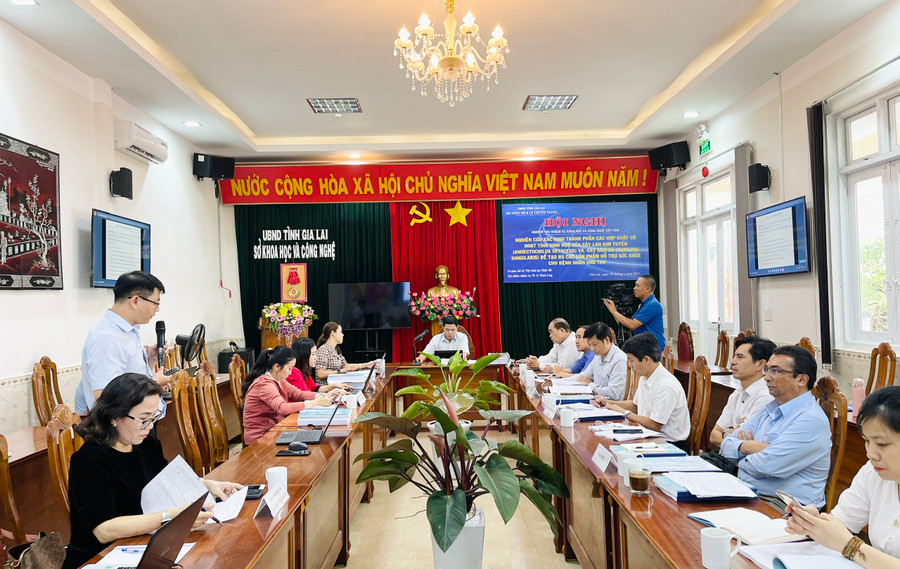 Quang cảnh hội nghị nghiệm thu. Ảnh: Mai Ka Quang cảnh hội nghị nghiệm thu. Ảnh: Mai Ka