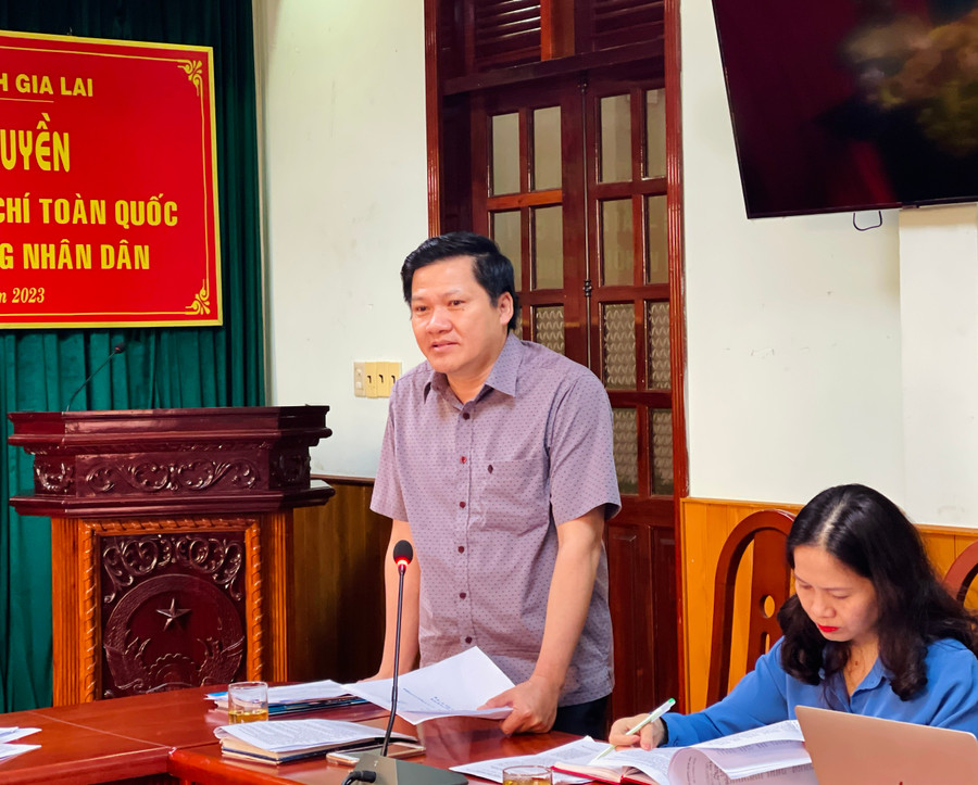 Ủy viên Ban Thường vụ Tỉnh ủy, Phó Chủ tịch Thường trực HĐND tỉnh Trương Văn Đạt phát biểu tại buổi gặp mặt. Ảnh: Trần Dung Ủy viên Ban Thường vụ Tỉnh ủy, Phó Chủ tịch Thường trực HĐND tỉnh Trương Văn Đạt phát biểu tại buổi gặp mặt. Ảnh: Trần Dung