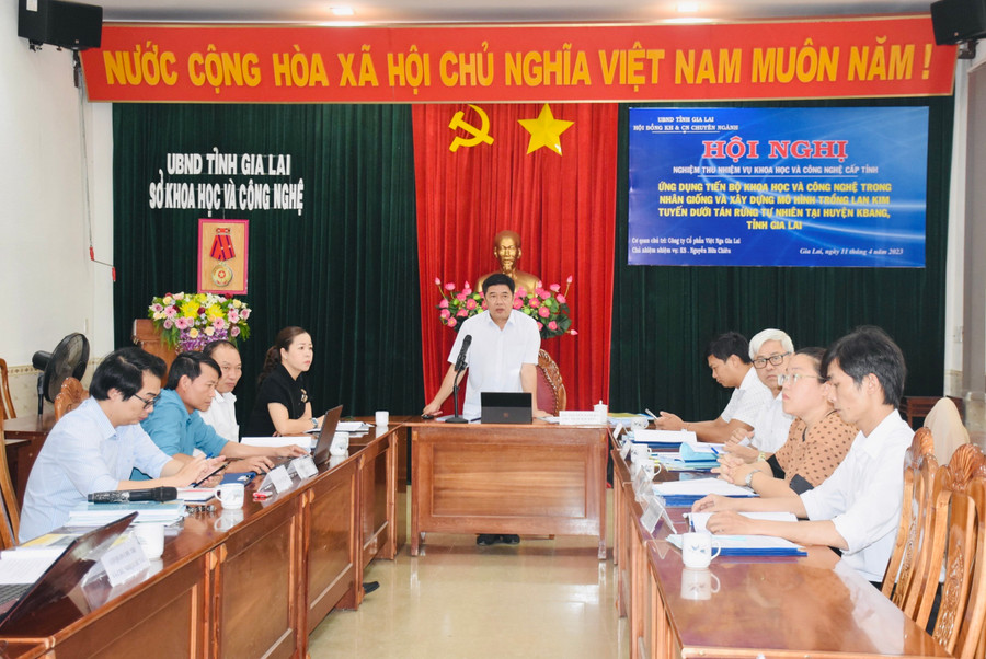 Quang cảnh hội nghị nghiệm thu dự án. Ảnh: Trần Dung