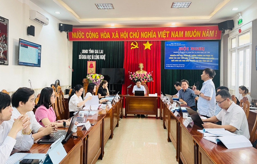 Quang cảnh hội nghị nghiệm thu. Ảnh: Trần Dung