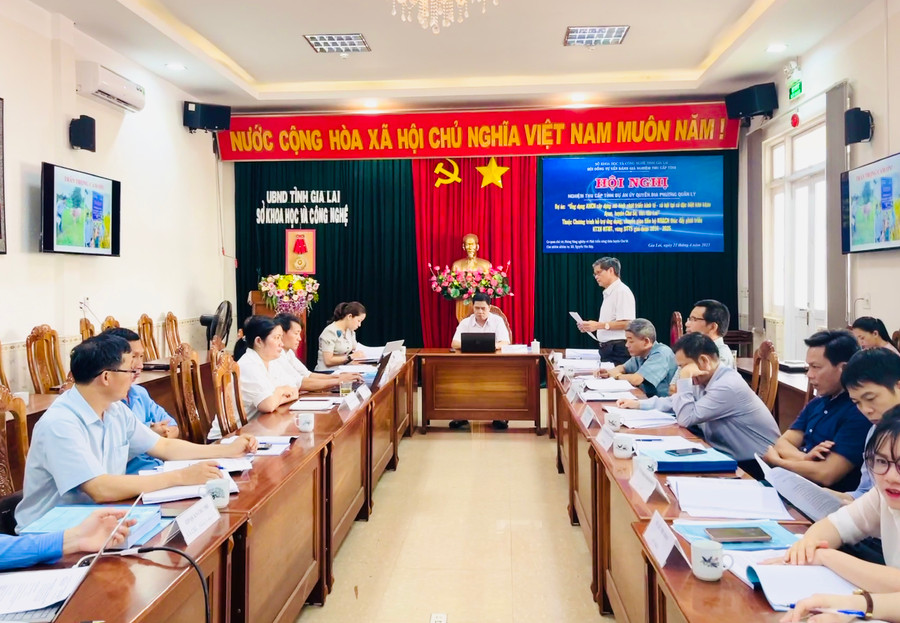 Quang cảnh hội nghị nghiệm thu dự án. Ảnh: Trần Dung