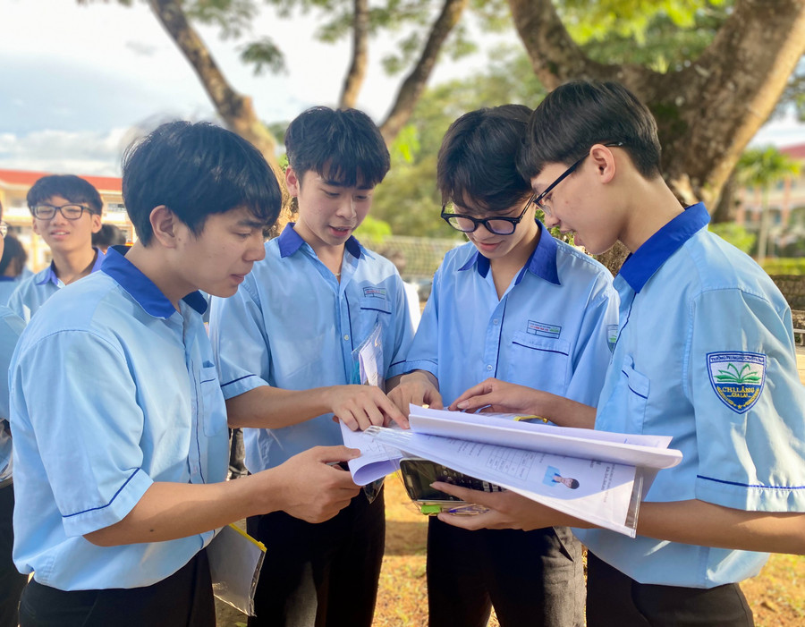 Tỉnh Gia Lai không có thí sinh và cán bộ coi thi vi phạm quy chế thi trong buổi thi môn Toán. Ảnh: Mộc Trà