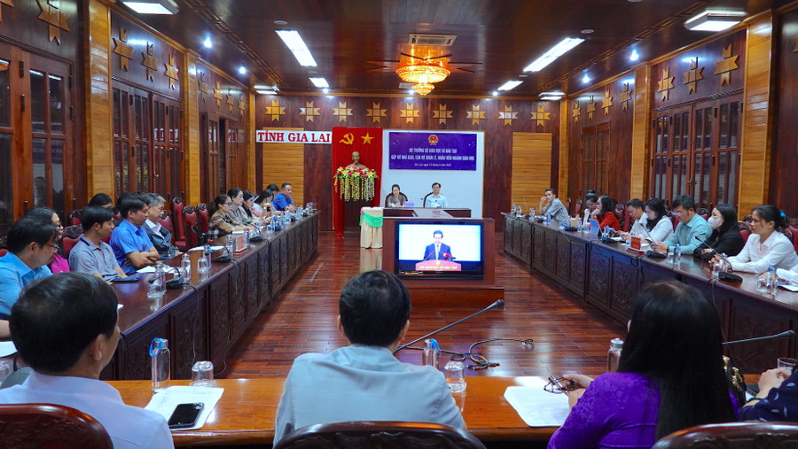 Quang cảnh tham dự chương trình tại điểm cầu Hội trường 2-9 (TP. Pleiku, tỉnh Gia Lai). Ảnh: M.T