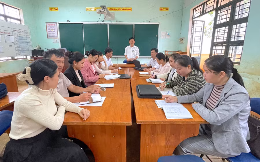 Trường THCS và THPT Kpă Klơng (huyện Mang Yang) sẽ có thêm 10 giáo viên trúng tuyển nguyện vọng 1 về đơn vị sau kỳ thi tuyển dụng viên chức giáo viên năm 2024. Ảnh: Mộc Trà