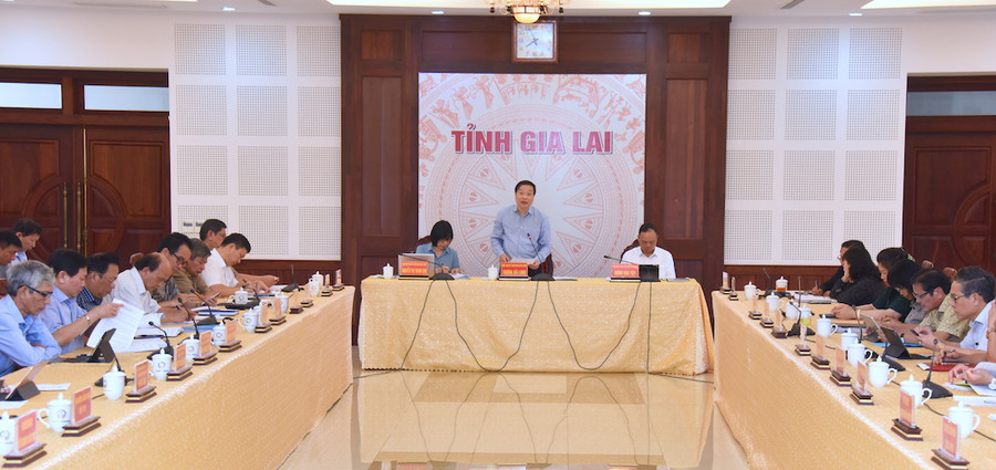 Quang cảnh hội nghị tại điểm cầu UBND tỉnh. Ảnh: Đức Thụy Quang cảnh hội nghị tại điểm cầu UBND tỉnh. Ảnh: Đức Thụy