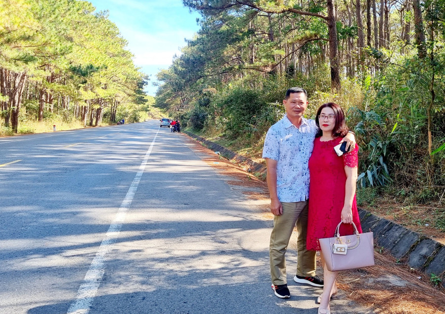 Khu vực rừng thông Mang Yang được nhiều người dừng chân để chụp ảnh lưu niệm trong chuyến du xuân. Ảnh: Hà Phương Khu vực rừng thông Mang Yang được nhiều người dừng chân để chụp ảnh lưu niệm trong chuyến du xuân. Ảnh: Hà Phương