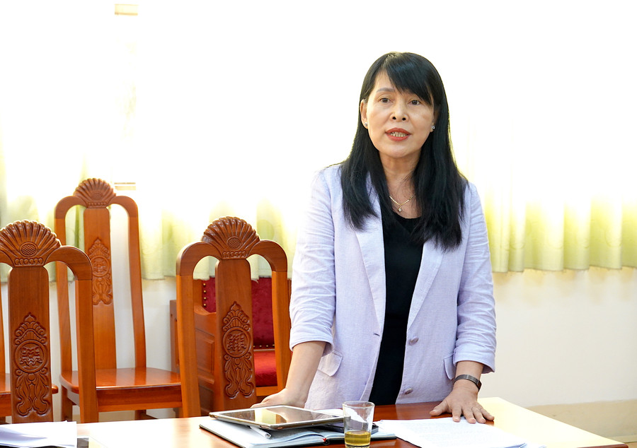 Tiến sĩ Nguyễn Thị Thu Hà-Phó Hiệu trưởng phụ trách Trường Cao đẳng Sư phạm Gia Lai-tham gia góp ý cho dự thảo Kế hoạch. Ảnh: Mộc Trà Tiến sĩ Nguyễn Thị Thu Hà-Phó Hiệu trưởng phụ trách Trường Cao đẳng Sư phạm Gia Lai-tham gia góp ý cho dự thảo Kế hoạch. Ảnh: Mộc Trà