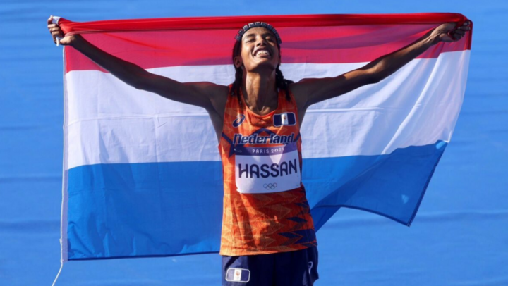 Sifan Hassan giành huy chương vàng và phá kỷ lục Olympic ở nội dung marathon 42 km. Ảnh/Nguồn: VTC News