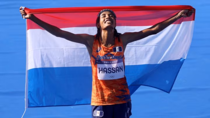 Sifan Hassan giành huy chương vàng và phá kỷ lục Olympic ở nội dung marathon 42 km. Ảnh/Nguồn: VTC News