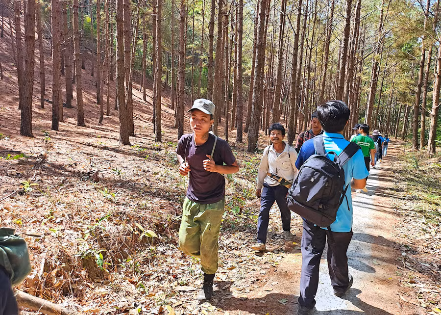 Tháng 3 - “mùa con ong đi lấy mật” - cũng là thời điểm người dân các làng sống gần Vườn Quốc gia Kon Ka Kinh lên đường đi “săn lộc trời”, mong kiếm thêm thu nhập. Ảnh: Mộc Trà