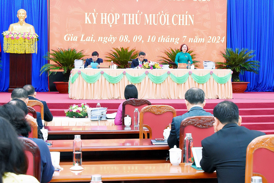 Quang cảnh kỳ họp thứ 19, HĐND tỉnh Gia Lai khóa XII. Ảnh: Đ.T Quang cảnh kỳ họp thứ 19, HĐND tỉnh Gia Lai khóa XII. Ảnh: Đ.T