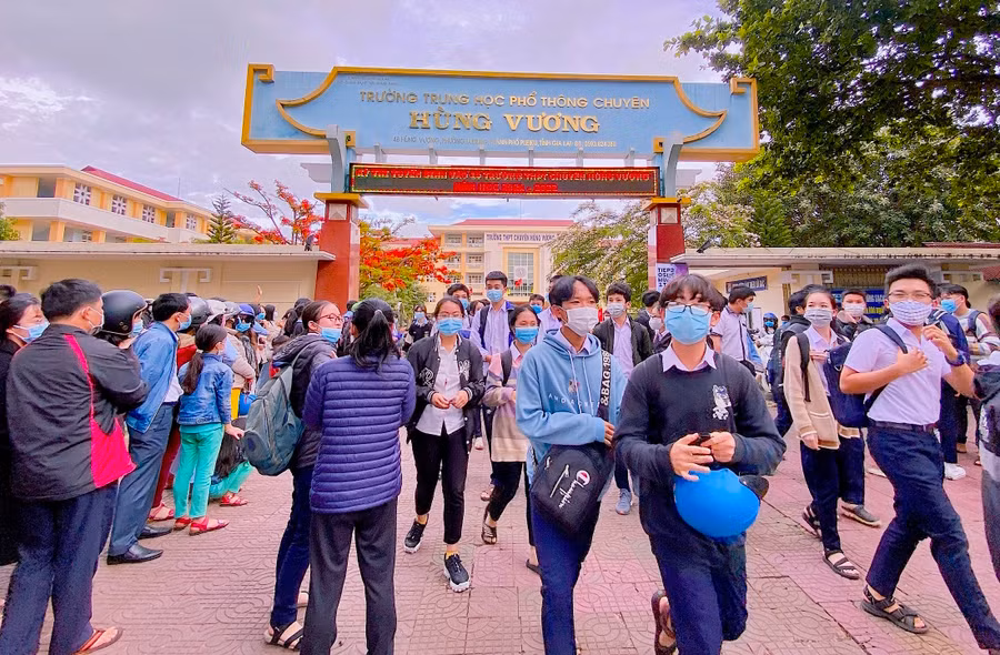 Theo quy định, từ năm học 2024-2025, Trường THPT chuyên Hùng Vương không còn tuyển sinh các lớp không chuyên. Ảnh: Mộc Trà
