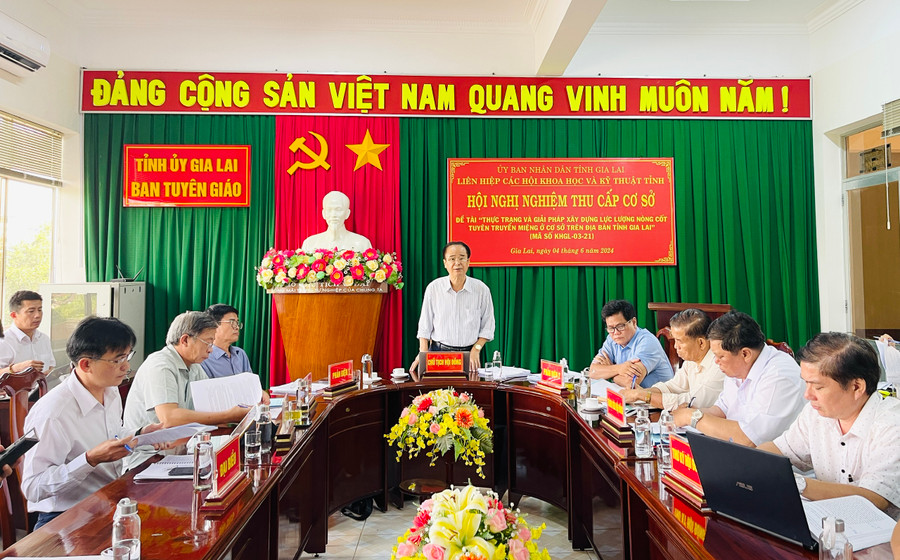 Quang cảnh hội nghị nghiệm thu cấp cơ sở. Ảnh: Trần Dung Quang cảnh hội nghị nghiệm thu cấp cơ sở. Ảnh: Trần Dung