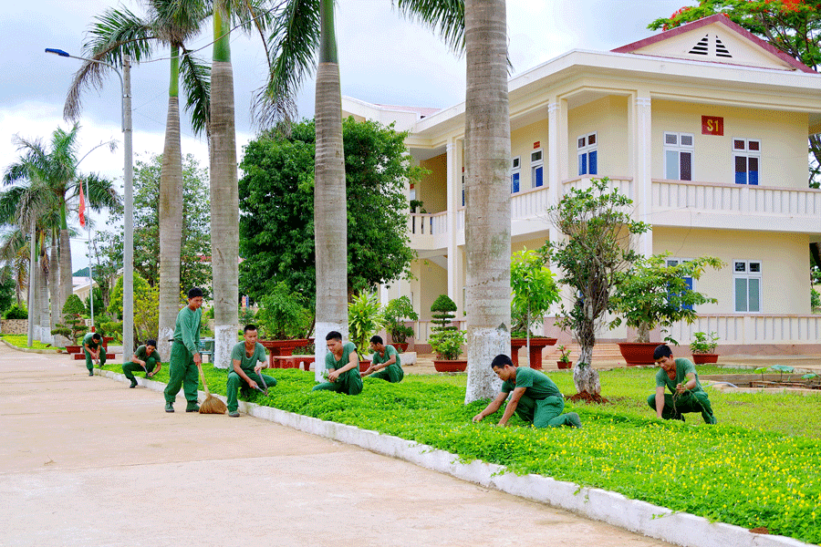 Tiểu đoàn Thông tin 29: Xây dựng doanh trại xanh, sạch, đẹp