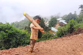 Cậu bé chân trần vác khúc măng rừng gửi miền xuôi chống dịch