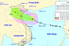 Bão giật cấp 10 hướng vào Bắc Trung Bộ và nam đồng bằng Bắc Bộ