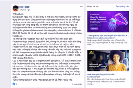 Nhiều người lại bị tin giả lừa 'tôi không đồng ý cho Facebook chia sẻ ảnh hoặc tin'