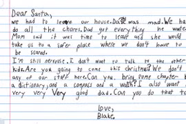 Lá thư đẫm nước mắt gửi ông già Noel: "Cho cháu một người cha tốt nhé?"