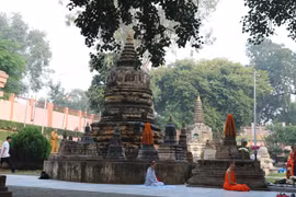 Dừng lại, thở sâu ở Mahabodhi
