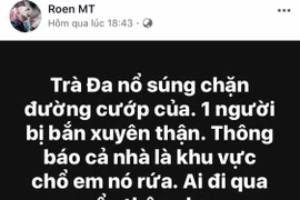 Tin đồn nổ súng cướp của ở Trà Đa là giả