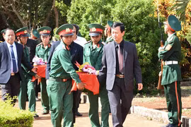 Gia Lai: Truy điệu và an táng hài cốt liệt sĩ hy sinh tại Campuchia