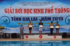 Lần đầu tổ chức giải bơi dành cho học sinh phổ thông tại Gia Lai