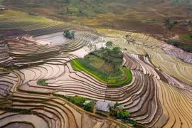 Mùa nước đổ đẹp như tranh ở Lào Cai