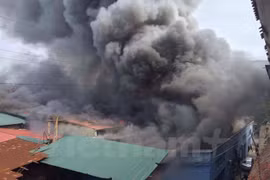 Cháy lớn tại nhà máy xử lý rác thải