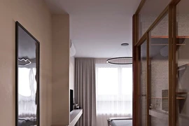 Căn hộ 60 m2 có một phòng ngủ đẹp trang nhã