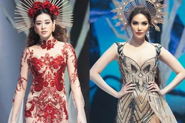 Lan Khuê, Khánh Vân đọ dáng trên sàn diễn Vietnam Runway Fashion Week