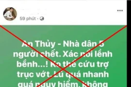 Hai người bị xử phạt vì đăng tin sai sự thật về lũ lụt trên mạng xã hội