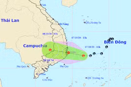Chiều nay 7-10, áp thấp vào vùng biển Phú Yên - Khánh Hòa, gió giật cấp 8