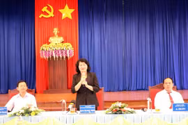 Kon Tum: Phó Chủ tịch nước Đặng Thị Ngọc Thịnh làm việc tại Đăk Tô