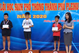 Bế mạc Giải bơi lội học sinh phổ thông TP. Pleiku