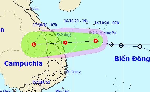 Áp thấp nhiệt đới tăng tốc, đổ bộ vào Đà Nẵng - Bình Định tối nay, gây mưa rất to