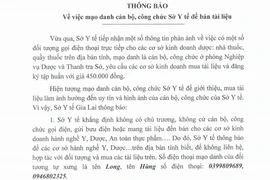 Lại mạo danh cán bộ cơ quan nhà nước để bán tài liệu