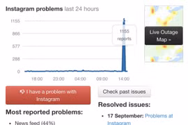 Instagram bị sập