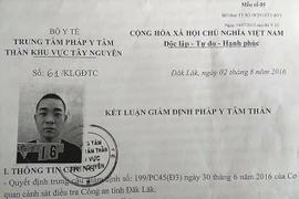 2 lần giết người đều được kết luận tâm thần,vẫn thi đỗ bằng lái xe