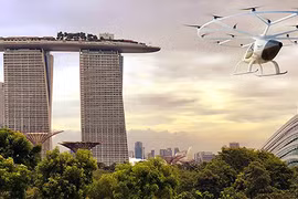 Thử nghiệm taxi bay cất hạ cánh thẳng đứng tại Singapore