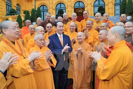 Chủ tịch nước Trần Đại Quang gặp mặt đoàn Giáo hội Phật giáo Việt Nam