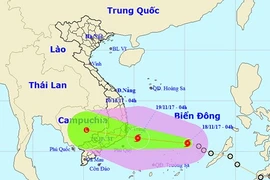 Áp thấp nhiệt đới đã mạnh lên thành bão, cơn bão số 14