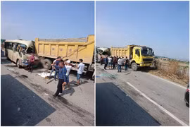 Xe khách tông xe ben khiến tài xế tử vong, nhiều hành khách bị thương