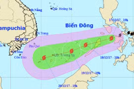 Bão Kai-Tak vào biển Đông, tiếp tục mạnh thêm