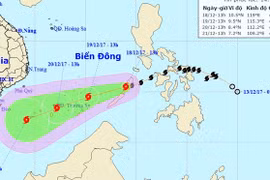 Vào Biển Đông, Kai-tak trở thành cơn bão số 15