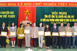 Hội Khuyến học TP.Pleiku: Khen thưởng nhiều cá nhân, tập thể xuất sắc